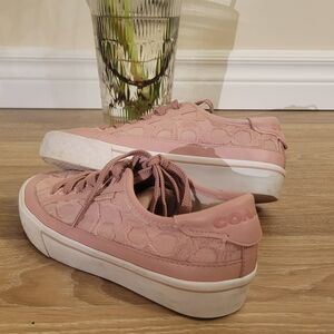 Women's Pink Coach Sneakers